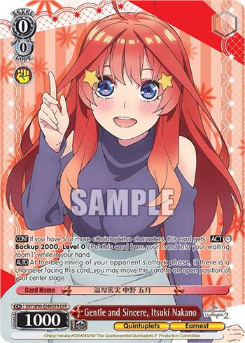 Gentle and Sincere Itsuki Nakano OFR 5HY/W90-E049OFR OFR The Quintessential Quintuplets 2 Card