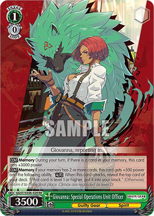 Giovanna Special Operations Unit Officer GGST/SX06-028 RR Guilty Gear -Strive- Card