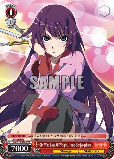 Girl Who Lost All Weight Hitagi Senjyogahara TD BM/S15-TE05 TD BAKEMONOGATARI Card