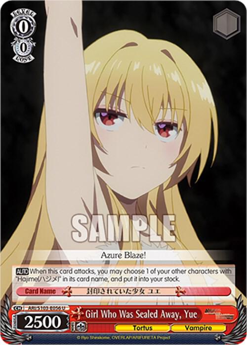 Girl Who Was Sealed Away Yue ARI/S103-E056 U Arifureta: From Commonplace to World's Strongest Card