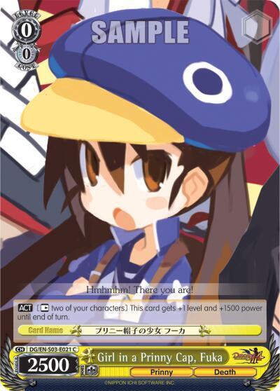 Girl in a Prinny Cap Fuka DG/EN-S03-E021 C Disgaea Card