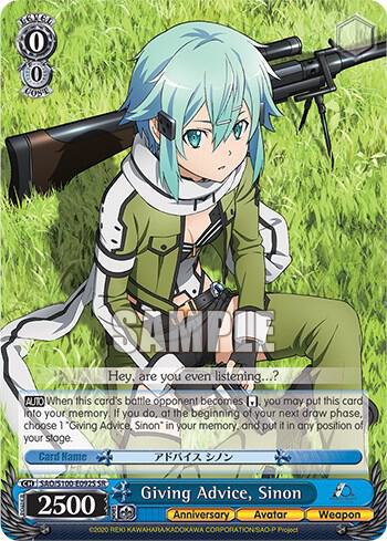 Giving Advice Sinon SR SAO/S100-E092S SR Sword Art Online Animation 10th Anniversary Card