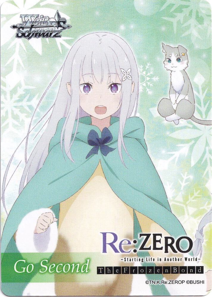 Go Second Card Contractor and Spirit Emilia and Puck  Re:ZERO: The Frozen Bond Card