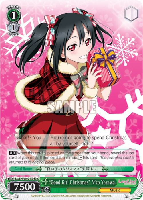 Good Girl Christmas Nico Yazawa LL/EN-W02-E043 C Love Live! DX Vol.2 Card