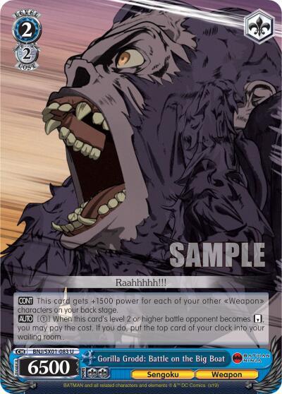 Gorilla Grodd Battle on the Big Boat BNJ/SX01-083 U Batman Ninja Card