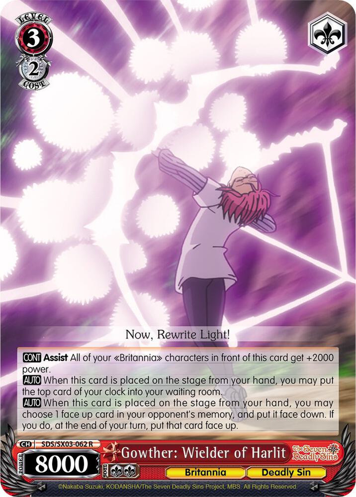 Gowther Wielder of Harlit SDS/SX03-062 R The Seven Deadly Sins Card