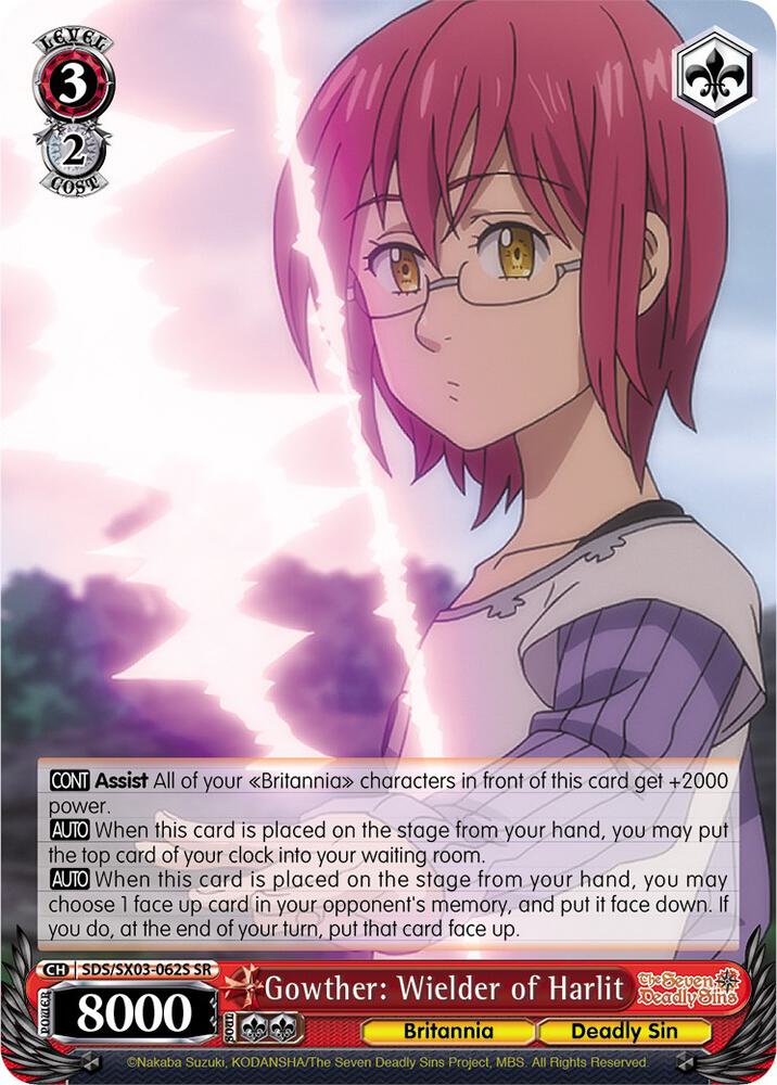 Gowther Wielder of Harlit SR SDS/SX03-062S SR The Seven Deadly Sins Card