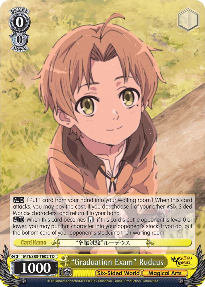 Graduation Exam Rudeus MTI/S83-TE02 TD Mushoku Tensei: Jobless Reincarnation Card