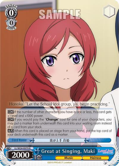 Great at Singing Maki LL/W24-E079 R Love Live! Card