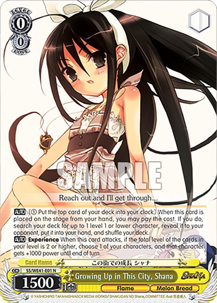Growing Up in This City Shana SS/WE41-E01 N Shakugan no Shana Premium Booster Card