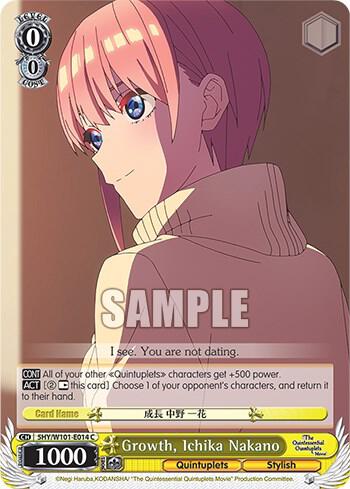 Growth Ichika Nakano 5HY/W101-E014 C The Quintessential Quintuplets Movie Card