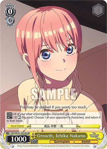 Growth Ichika Nakano SR 5HY/W101-E014S SR The Quintessential Quintuplets Movie Card