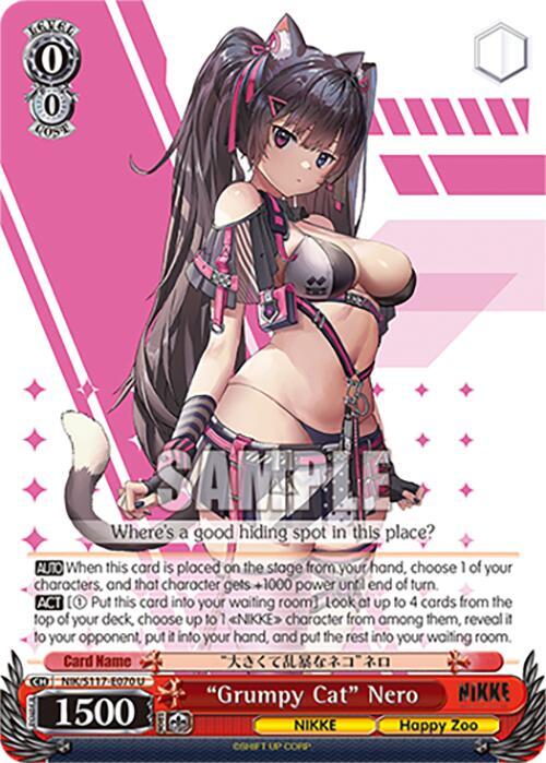 Grumpy Cat Nero NIK/S117-E070 U GODDESS OF VICTORY: NIKKE Card