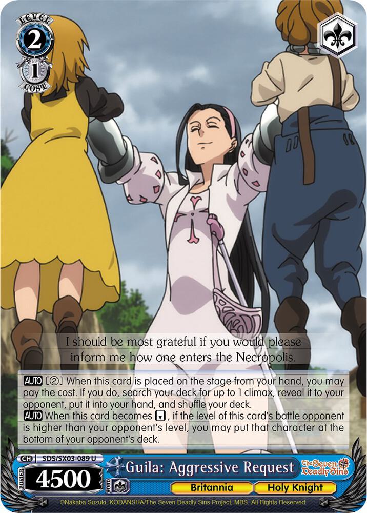 Guila Aggressive Request SDS/SX03-089 U The Seven Deadly Sins Card
