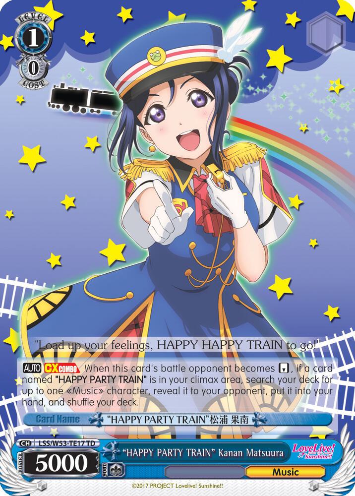 HAPPY PARTY TRAIN Kanan Matsuura LSS/W53-TE17 TD Love Live! Sunshine!! Extra Booster Card