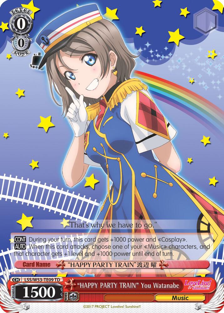 HAPPY PARTY TRAIN You Watanabe LSS/W53-TE09 TD Love Live! Sunshine!! Extra Booster Card