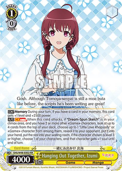 Hanging Out Together Izumi SHS/W98-E002 RR Saekano the Movie: Finale Card