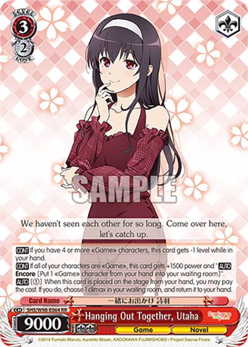 Hanging Out Together Utaha SHS/W98-E064 RR Saekano the Movie: Finale Card