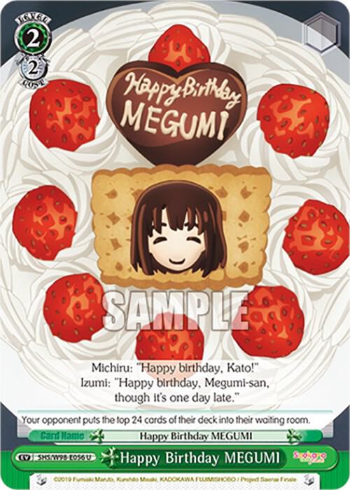 Happy Birthday MEGUMI SHS/W98-E056 U Saekano the Movie: Finale Card