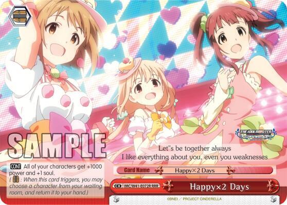 Happyx2 Days RRR IMC/W41-E072R RRR The iDOLM@STER Cinderella Girls Card