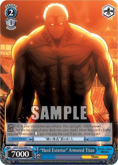 Hard Exterior Armored Titan AOT/S35-E091 U Attack on Titan Card