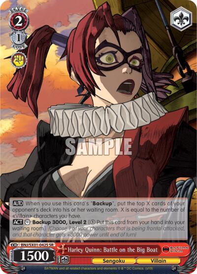 Harley Quinn Battle on the Big Boat SR BNJ/SX01-042S SR Batman Ninja Card