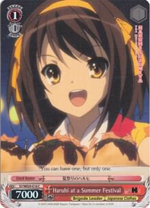Haruhi at a Summer Festival Foil SY/WE09-E18 The Melancholy of Haruhi Suzumiya Extra Booster Card