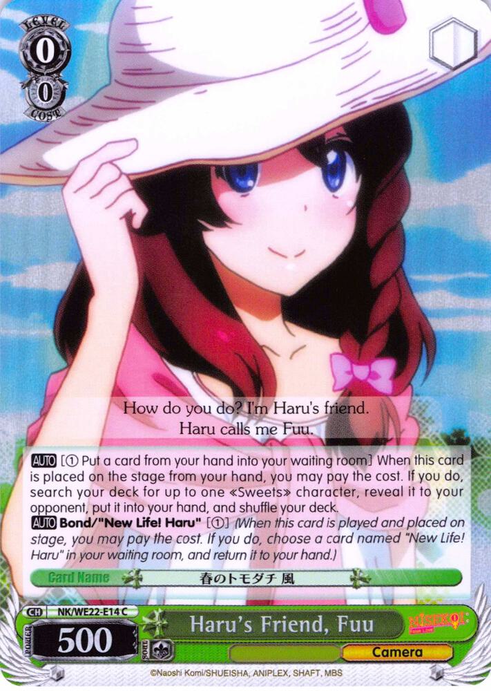 Harus Friend Fuu Parallel Foil NK/WE22-E14 NISEKOI Extra Booster Card