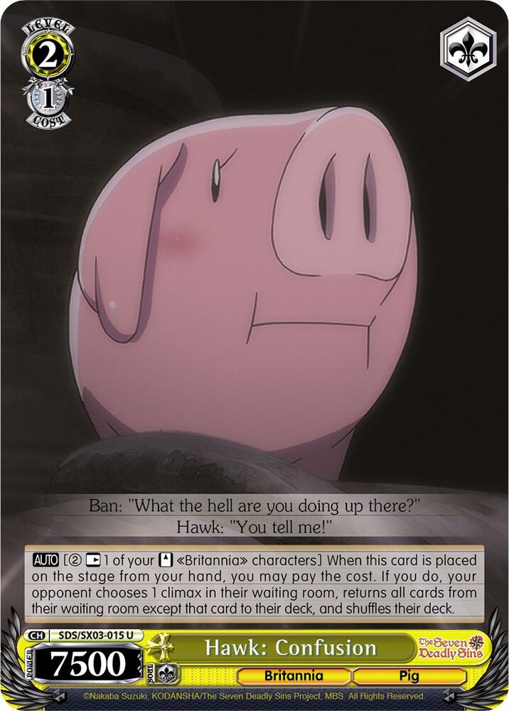 Hawk Confusion SDS/SX03-015 U The Seven Deadly Sins Card