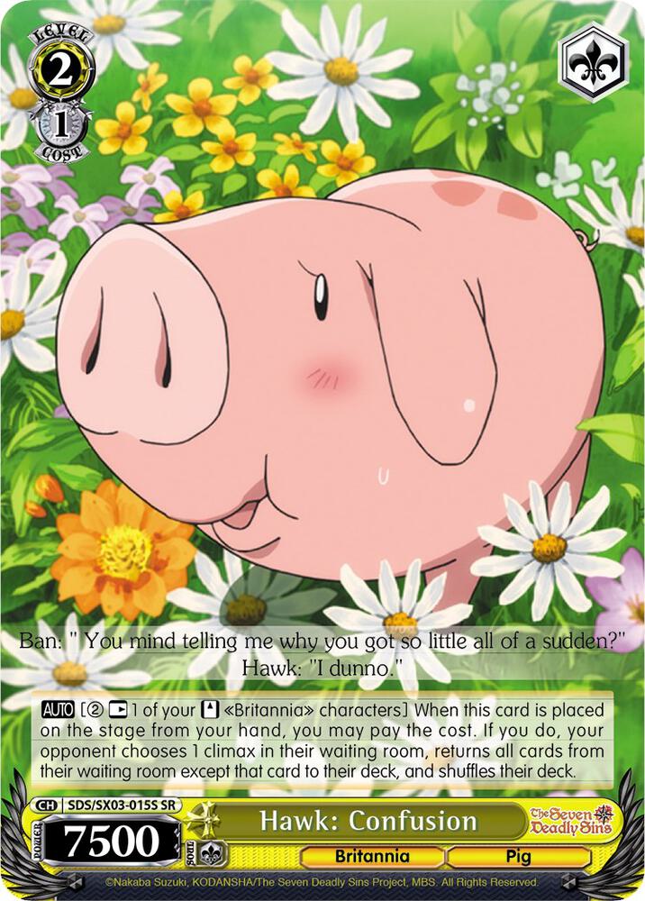Hawk Confusion SR SDS/SX03-015S SR The Seven Deadly Sins Card