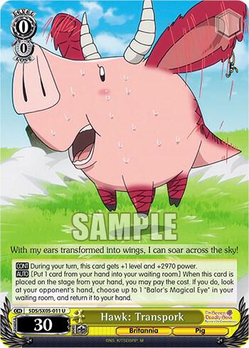 Hawk Transpork SDS/SX05-011 U The Seven Deadly Sins: Revival of The Commandments Card