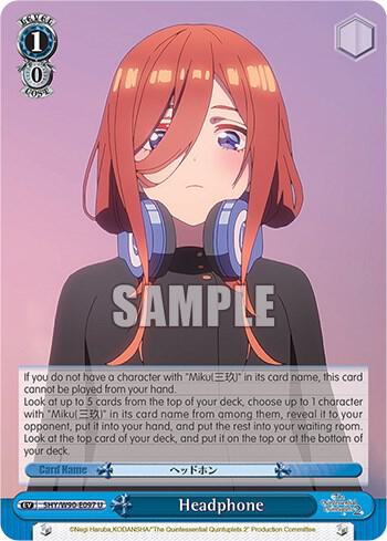 Headphone 5HY/W90-E097 U The Quintessential Quintuplets 2 Card