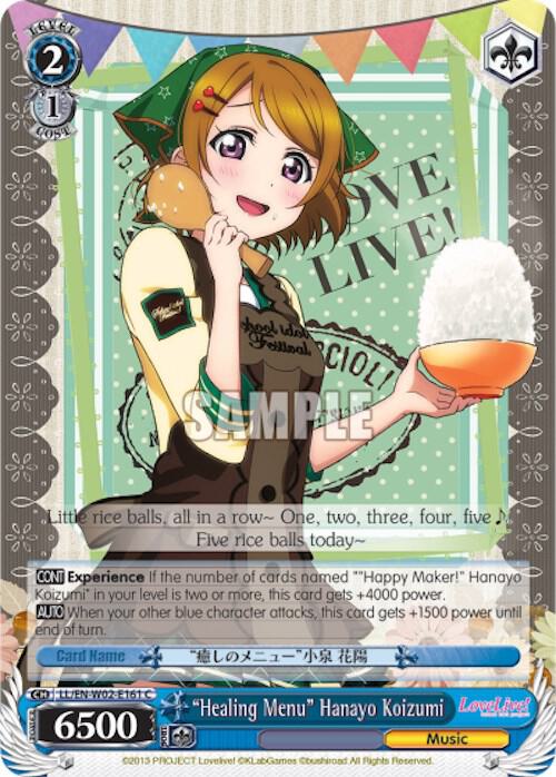Healing Menu Hanayo Koizumi LL/EN-W02-E161 C Love Live! DX Vol.2 Card