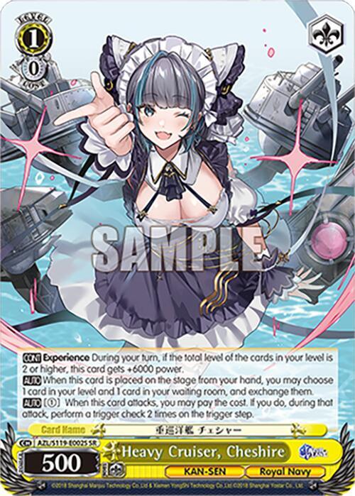 Heavy Cruiser Cheshire SR AZL/S119-E002S SR Azur Lane Vol. 2 Card
