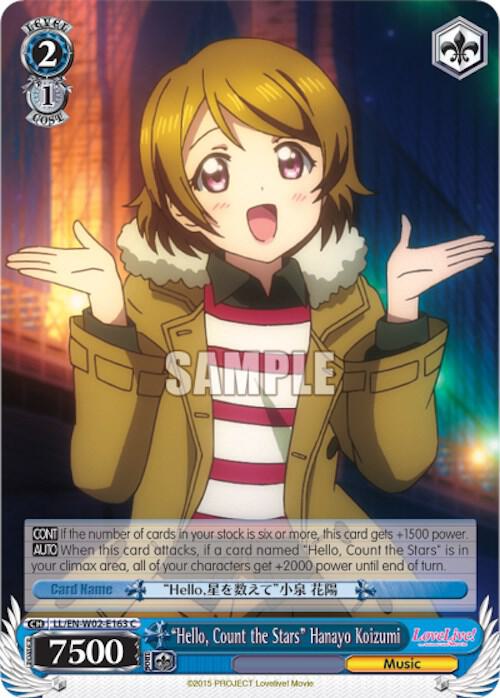 Hello Count the Stars Hanayo Koizumi LL/EN-W02-E163 C Love Live! DX Vol.2 Card