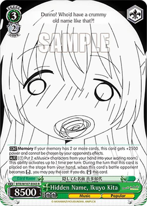 Hidden Name Ikuyo Kita BTR/W107-E043 R BOCCHI THE ROCK! Card