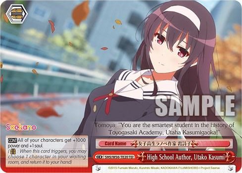 High School Author Utako Kasumi SHS/W56-TE20 TD Saekano: How to Raise a Boring Girlfriend Card