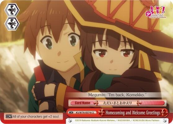 Homecoming and Welcome Greetings KS/W76-E074 CC KonoSuba The Movie: Legend of Crimson Card