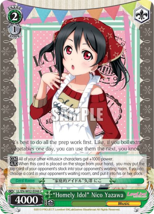 Homely Idol Nico Yazawa LL/EN-W02-E046 C Love Live! DX Vol.2 Card