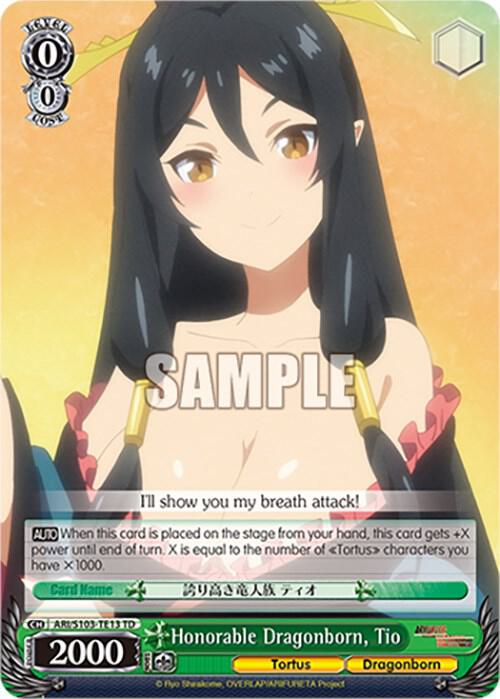Honorable Dragonborn Tio ARI/S103-TE13 TD Arifureta: From Commonplace to World's Strongest Card