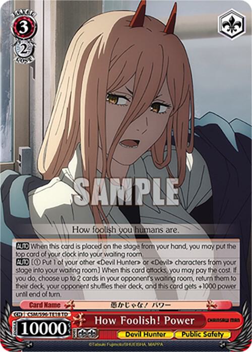 How Foolish Power CSM/S96-TE18 TD Chainsaw Man Card