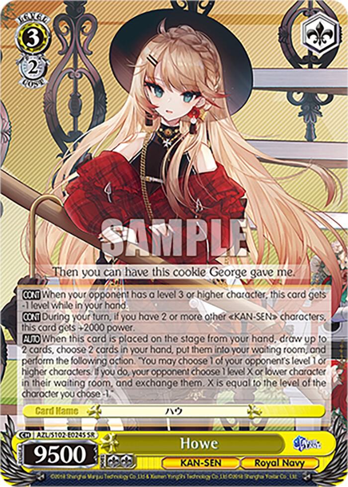 Howe SR AZL/S102-E024S SR Azur Lane Card
