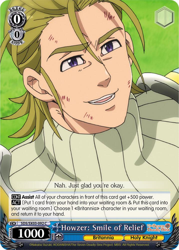 Howzer Smile of Relief SDS/SX03-092 C The Seven Deadly Sins Card