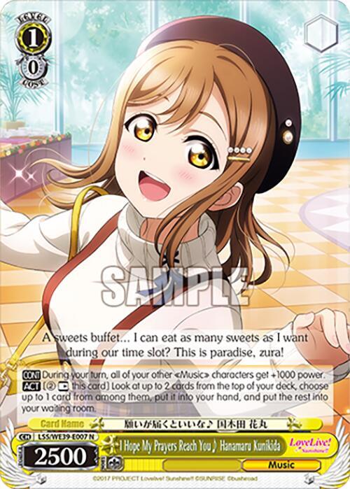 I Hope My Prayers Reach You Hanamaru Kunikida LSS/WE39-E007 N Love Live! School Idol Festival Series 10th Anniversary Premium Booster Card