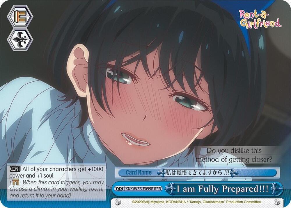 I am Fully Prepared RRR KNK/W86-E099R RRR Rent-A-Girlfriend Card