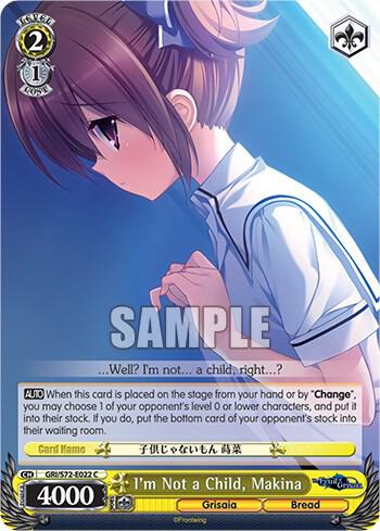 Im Not a Child Makina GRI/S72-E022 C The Fruit of Grisaia Card