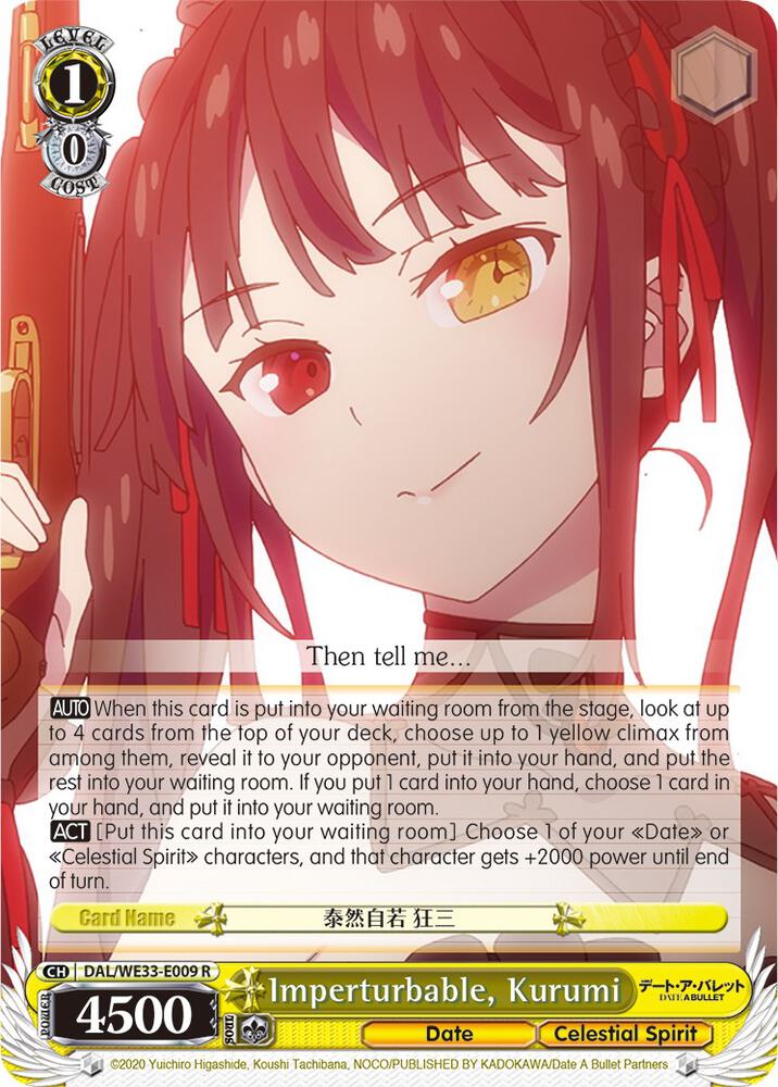 Imperturbable Kurumi DAL/WE33-E009 R Date A Bullet Card