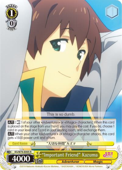 Important Friend Kazuma KS/W76-E005 R KonoSuba The Movie: Legend of Crimson Card