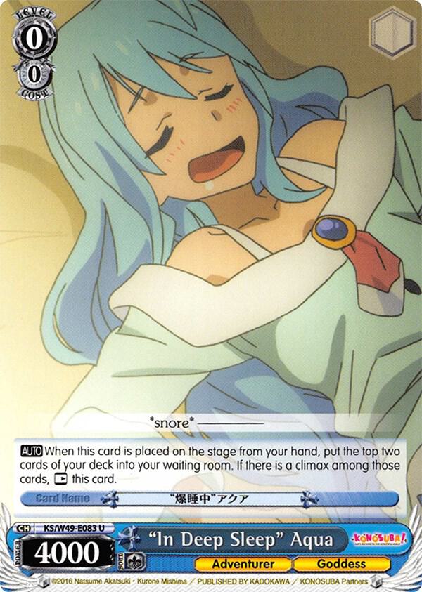 In Deep Sleep Aqua KS/W49-E083 U KonoSuba Card