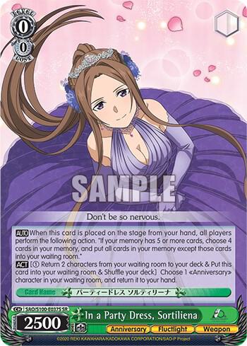 In a Party Dress Sortiliena SR SAO/S100-E037S SR Sword Art Online Animation 10th Anniversary Card